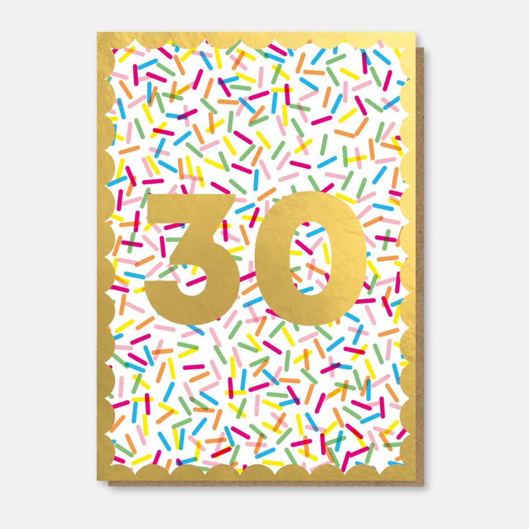 Sprinkles 30th Birthday Greetings Card