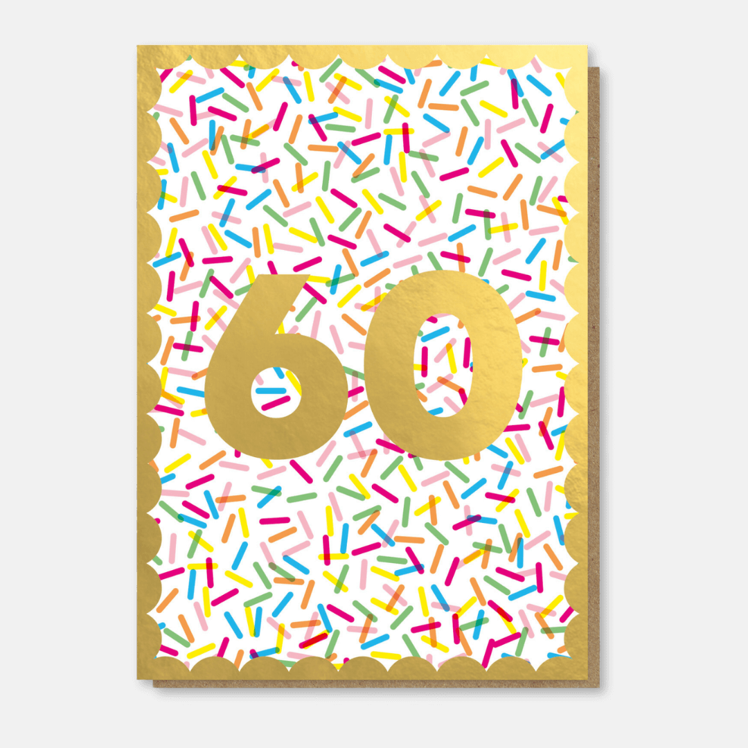 Sprinkles 60th Birthday Greetings Card
