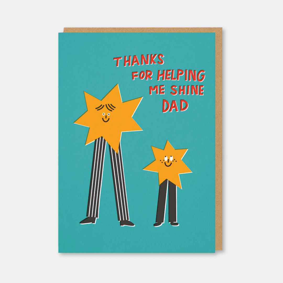 Thanks For Helping Me Shine Father's Day Card