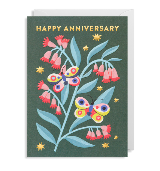 Happy Anniversary Butterfly Greetings Card
