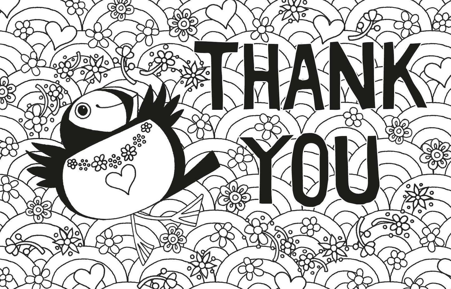 Say It With A Puffin: 50 Colour-in Postcards