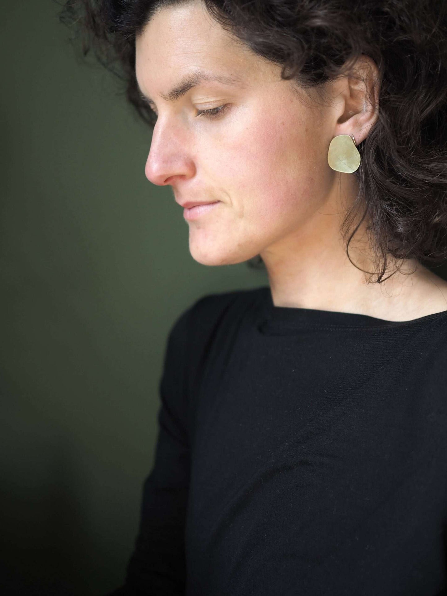 Roake Studio Organic Flat Stud Earrings