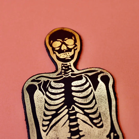 Skeleton Leather Bookmark