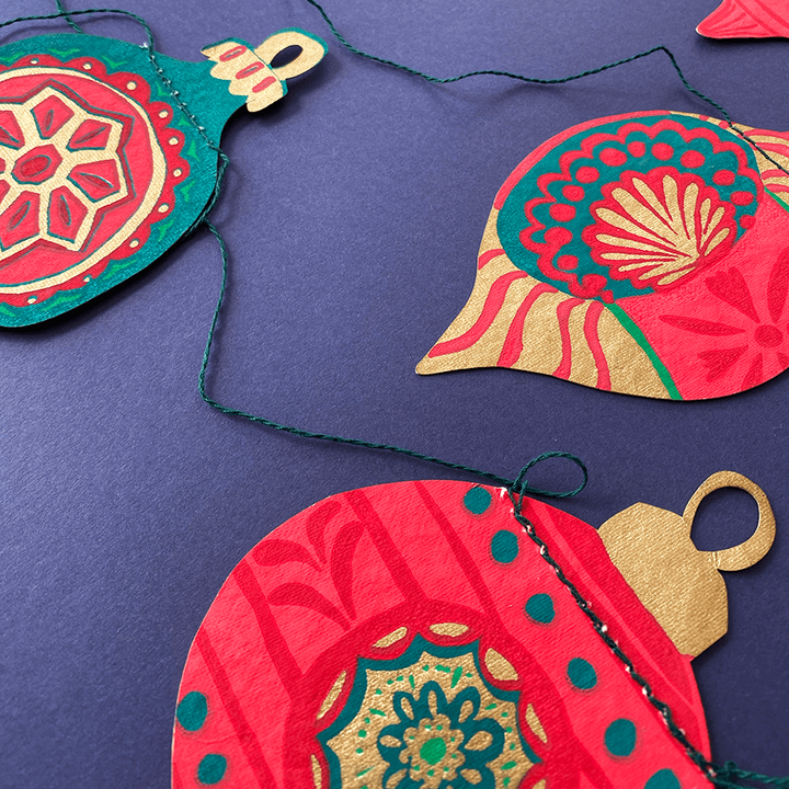 Christmas Bauble Paper Garlands
