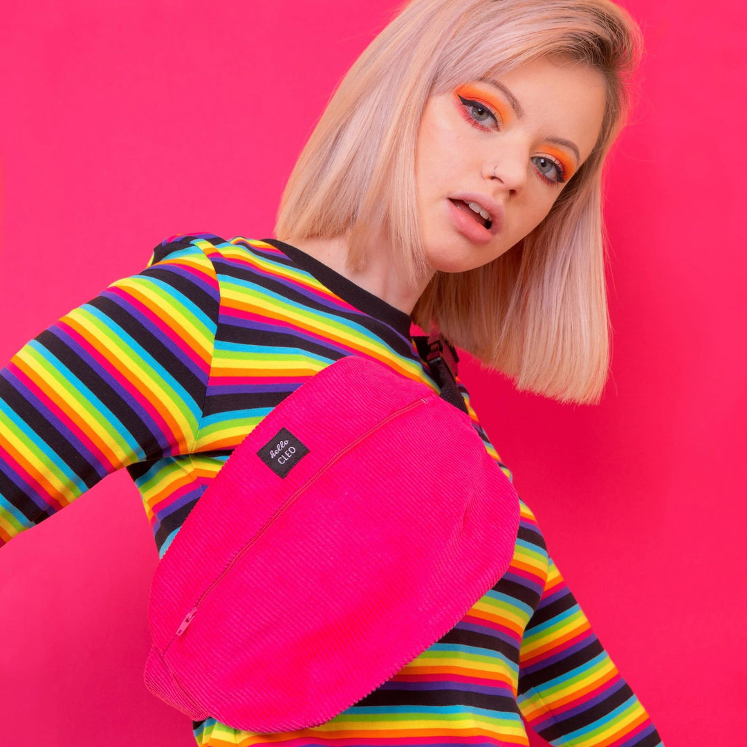 Green Corduroy Bum Bag