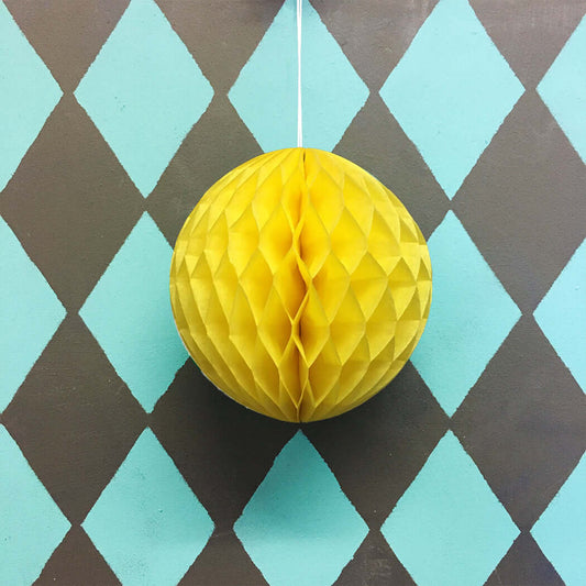 Paper Ball Decoration: Yellow