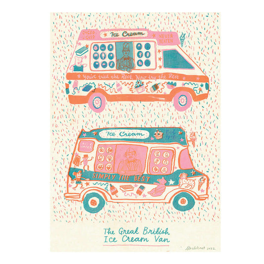 Ice Cream Van A3 Riso Art Print