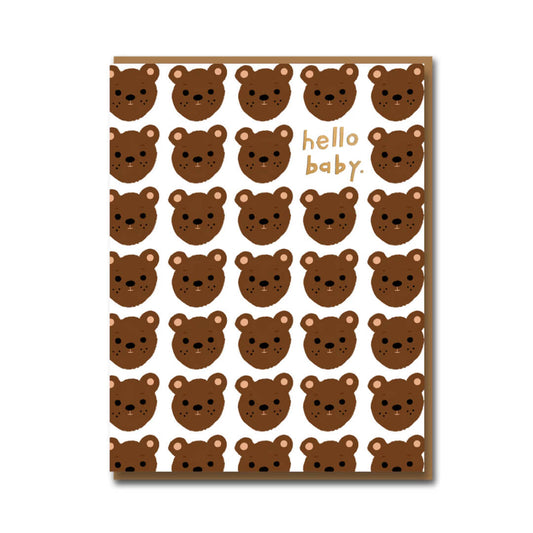 Hello Baby Bears Greetings Card
