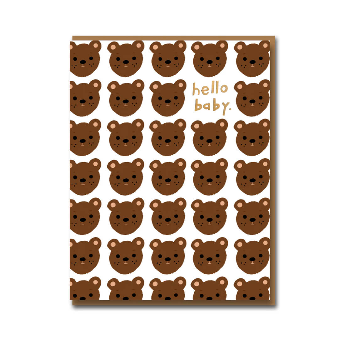 Hello Baby Bears Greetings Card