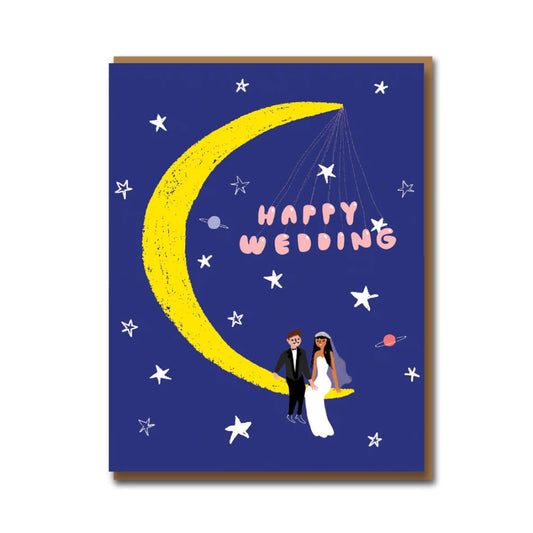 Moonlight Wedding Greetings Card