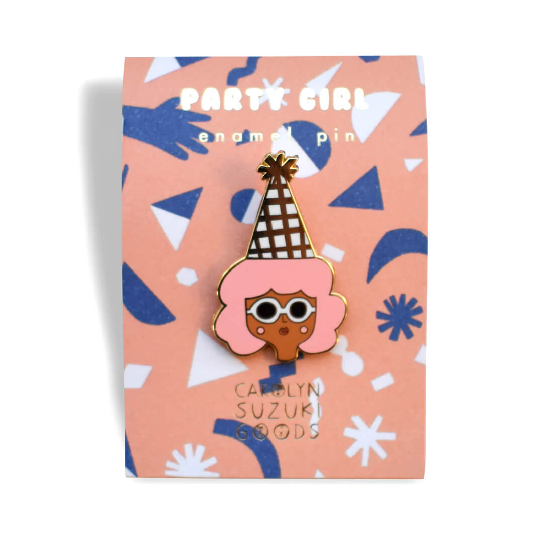 Party Girl Enamel Pin Badge