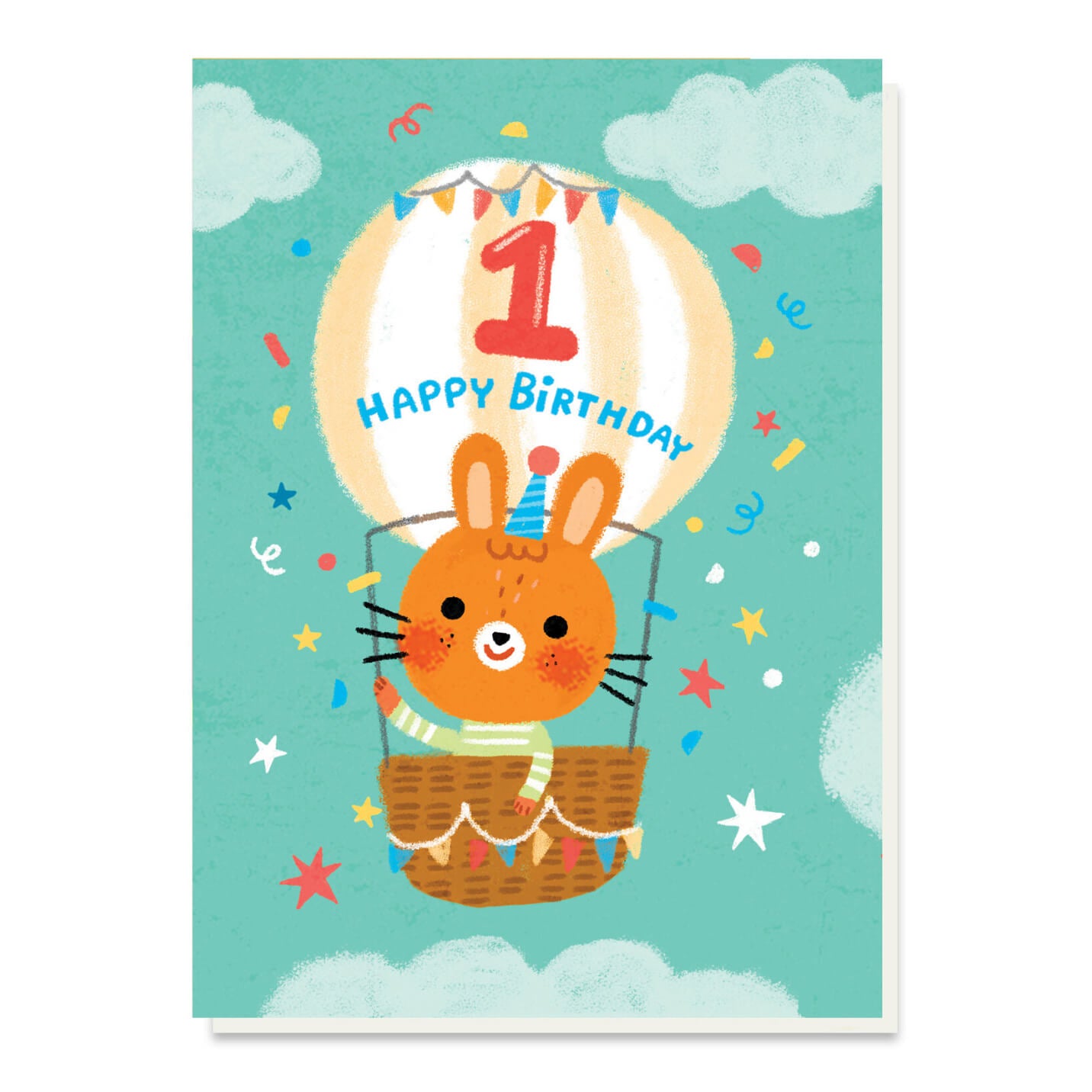 1st Birthday Balloon Greetings Card