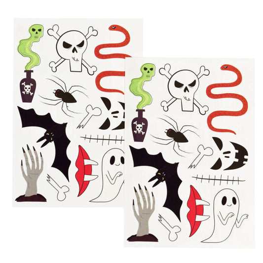 Scary Halloween Temporary Tattoos Pack