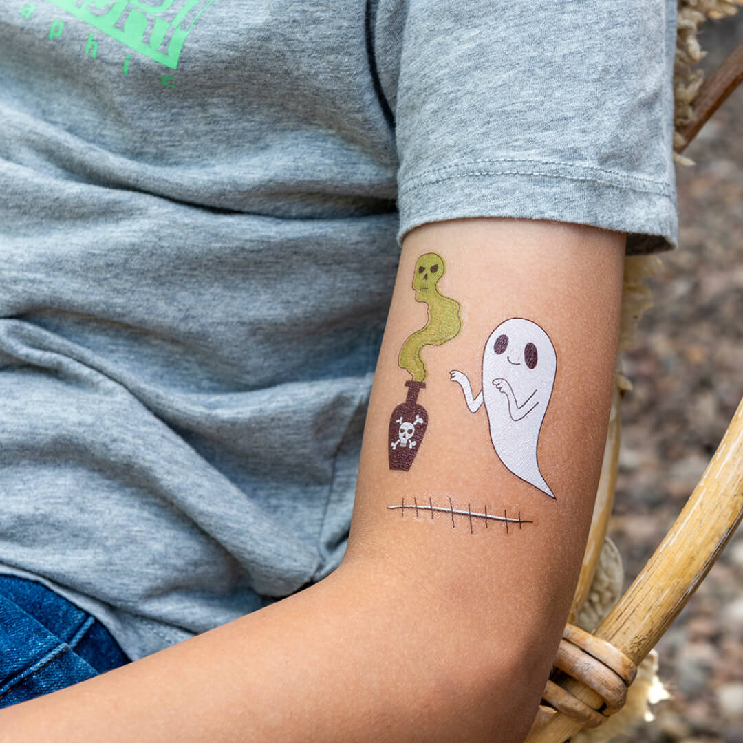 Scary Halloween Temporary Tattoos Pack