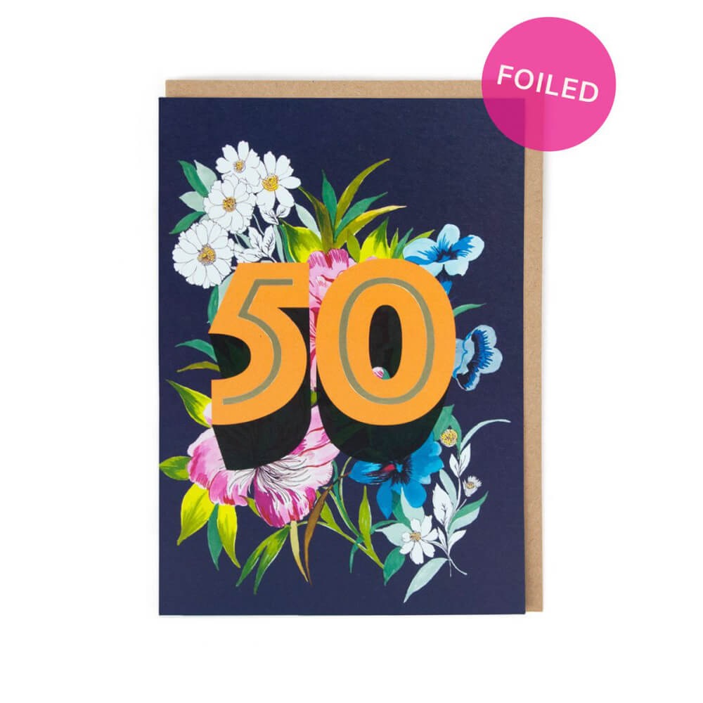 50th Birthday Greetings Card