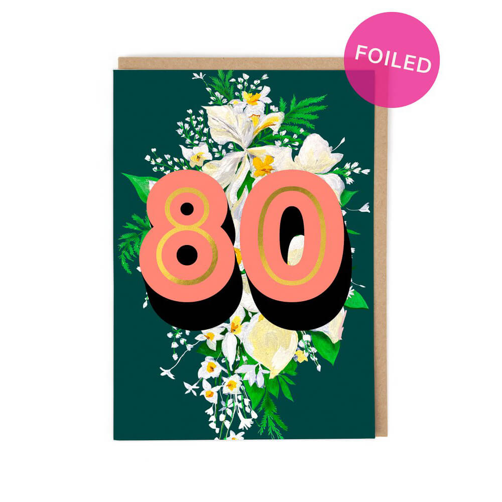 80th Birthday Greetings Card