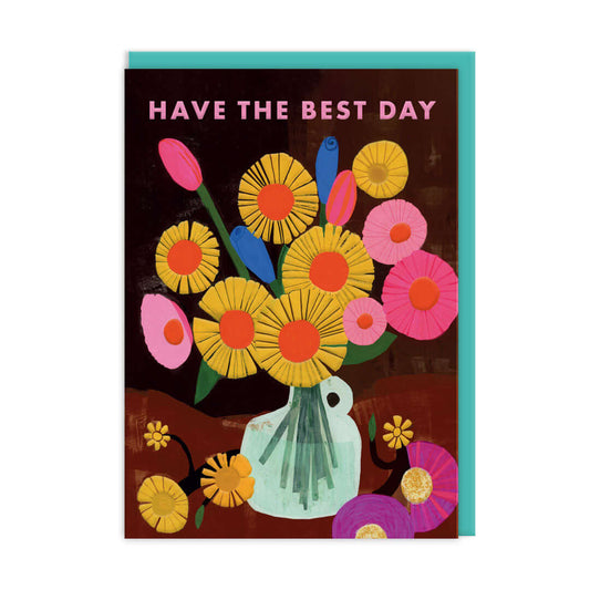 Best Day Vase Greetings Card