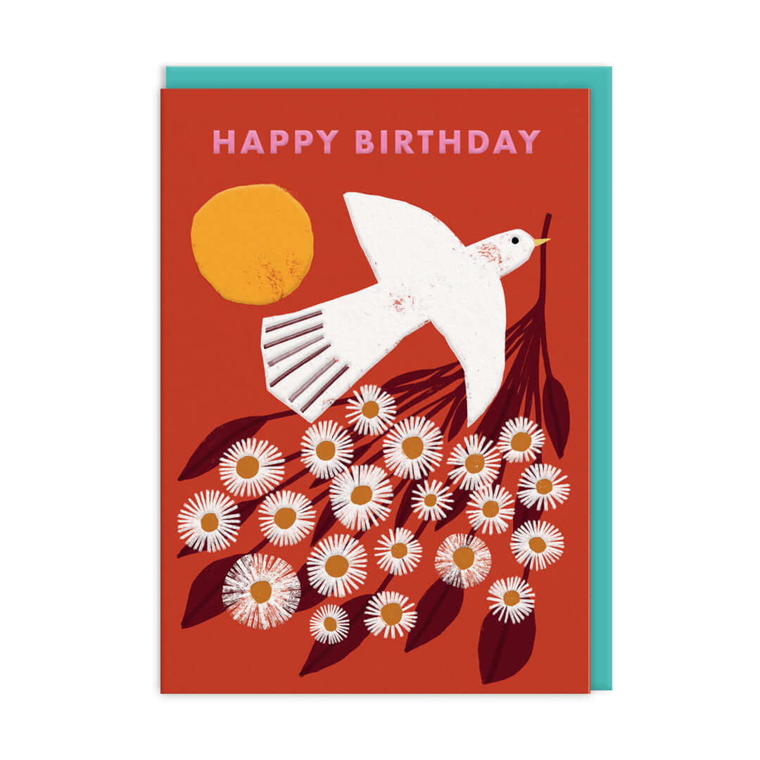 Bird and Flowers Greetings Card