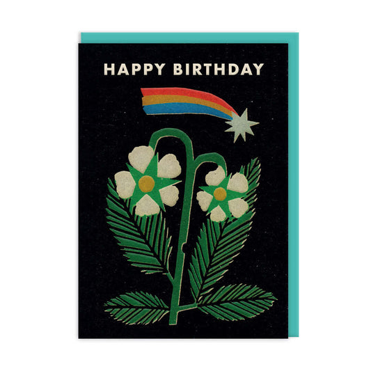 Flowers Rainbow Birthday Greetings Card