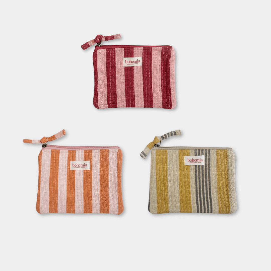 Jaipur Stripe Medium Pouch