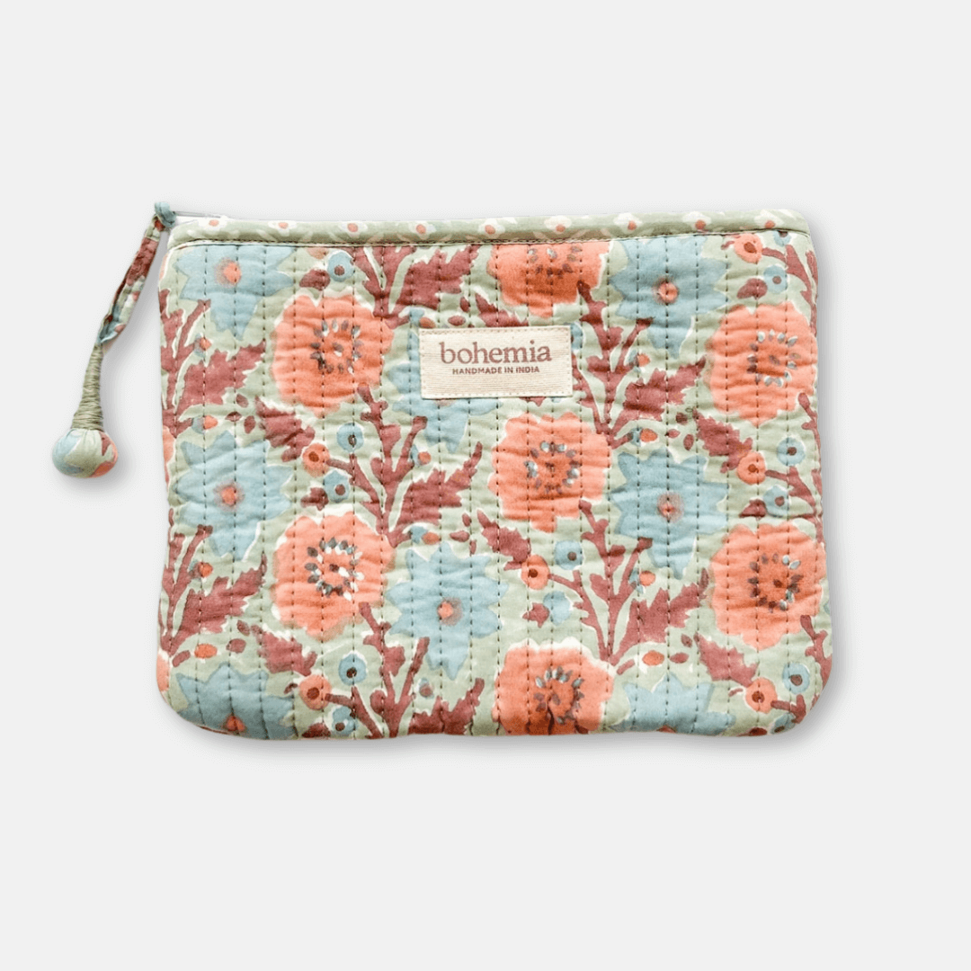 Duck Egg Bohemia Large Zip Pouch