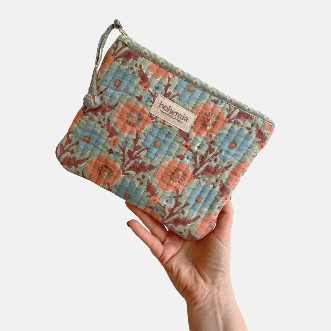 Duck Egg Bohemia Large Zip Pouch