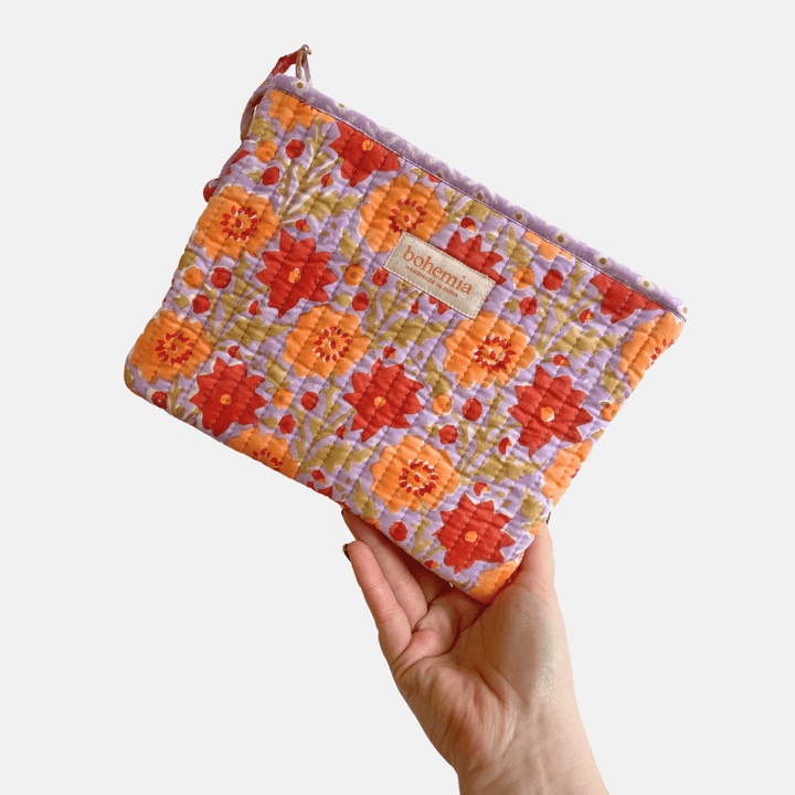 Lilac Bohemia Large Zip Pouch