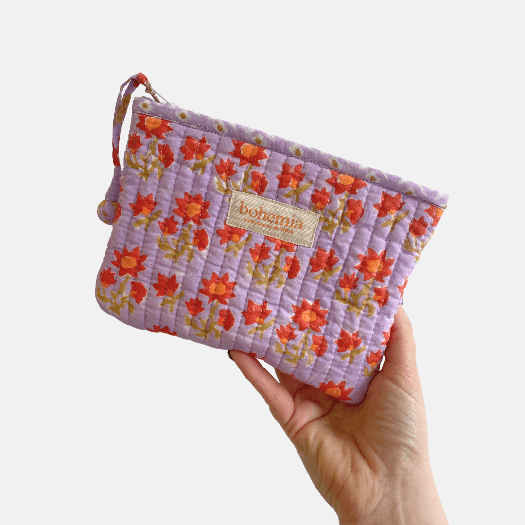 Lilac Bohemia Medium Zip Pouch