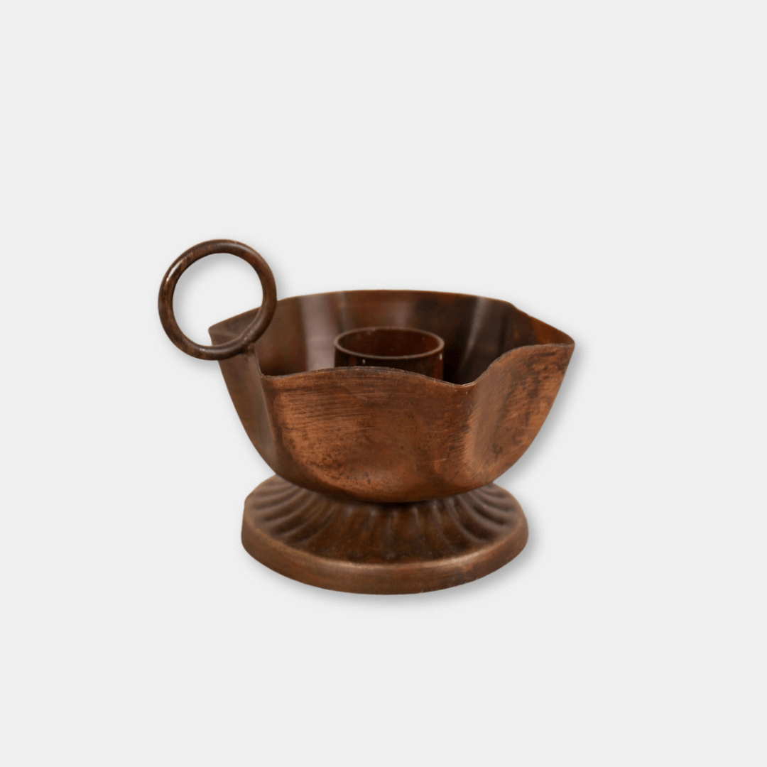 Bohemia Frill Antique Metal Candle Holder