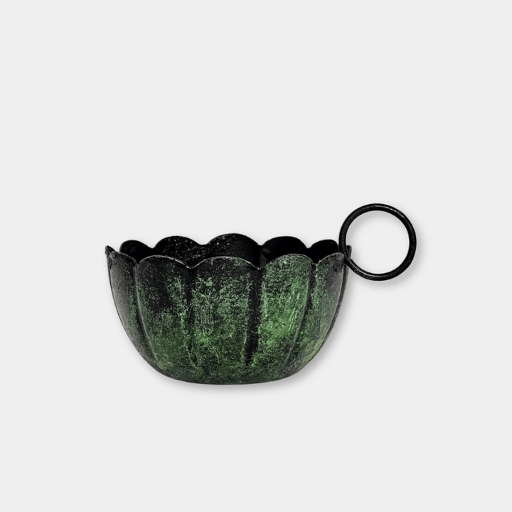 Bohemia Vintage Moss Scallop Candle Holder