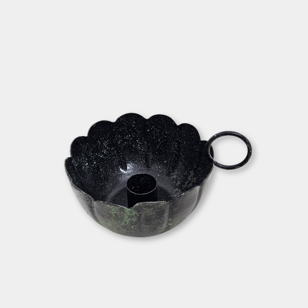 Bohemia Vintage Moss Scallop Candle Holder