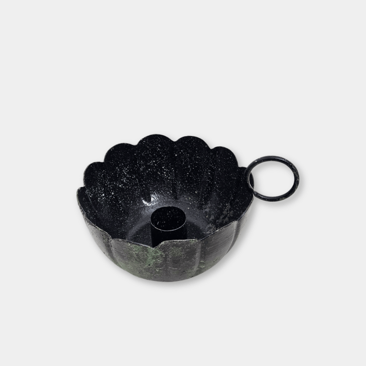 Bohemia Vintage Moss Scallop Candle Holder