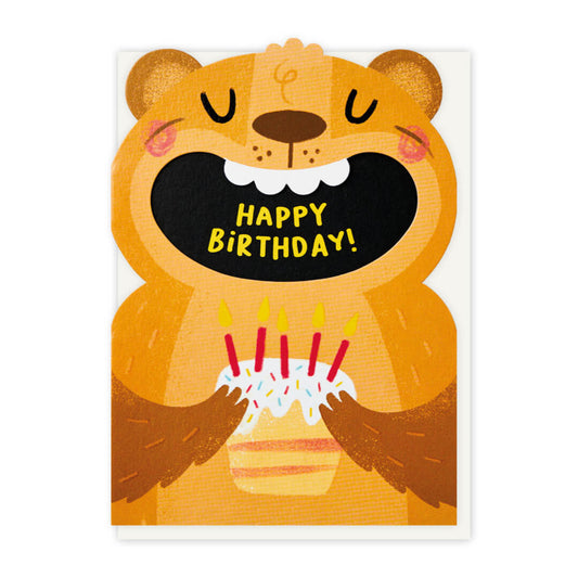 Big Mouth Birthday Bear Greetings Card