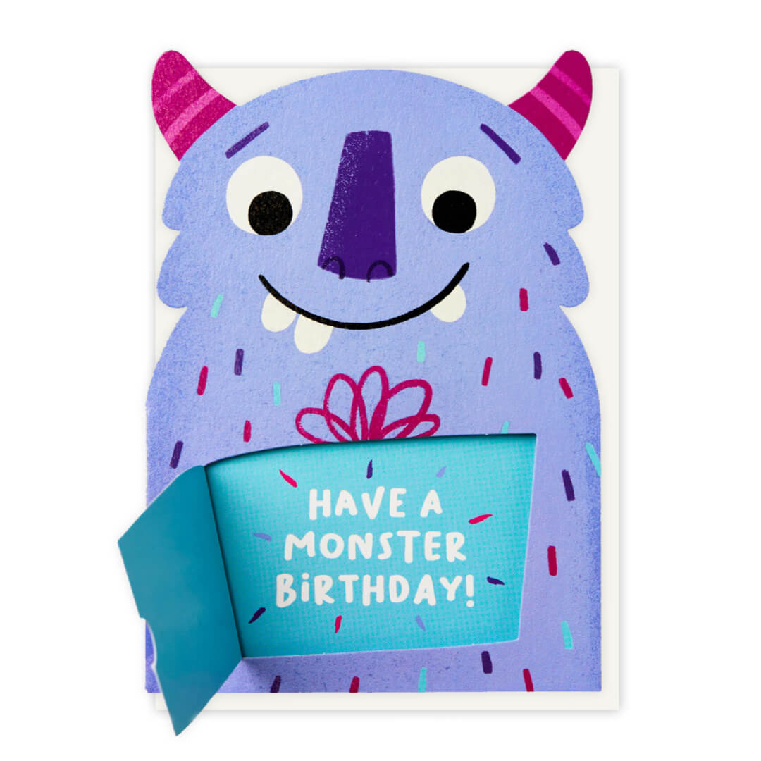 Monster Party Birthday Greetings Card