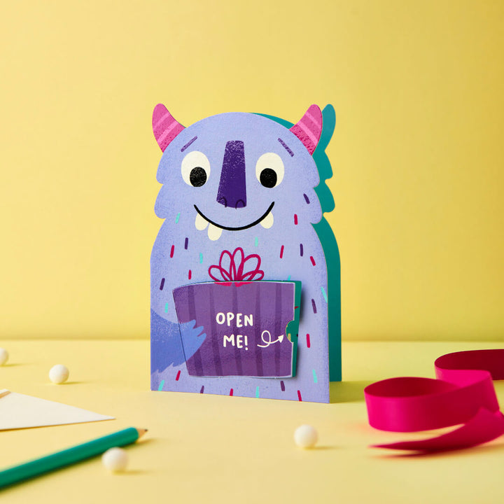 Monster Party Birthday Greetings Card