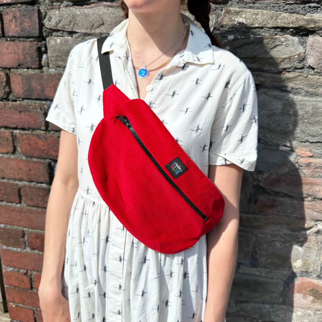 Red Corduroy Bum Bag