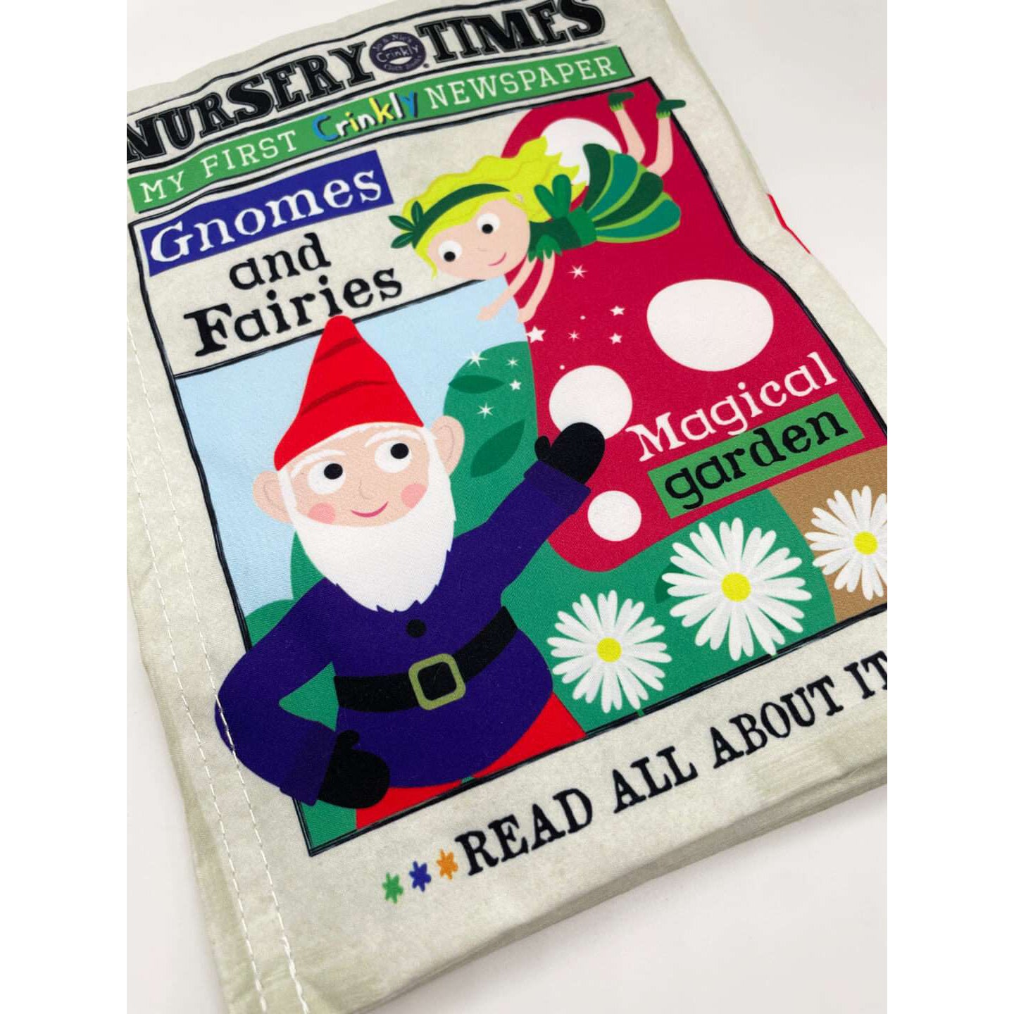 Crinkly Cloth Newspaper: Gnomes and Fairies