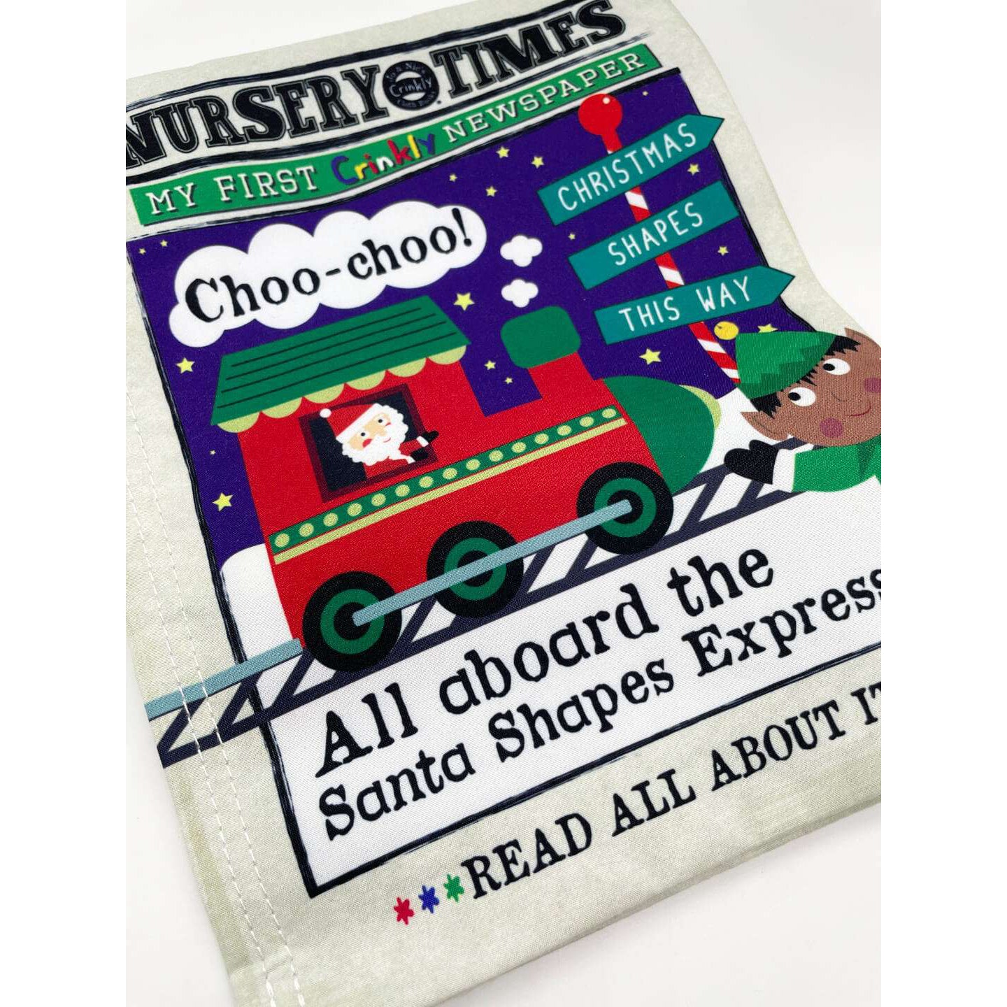 Crinkly Cloth Newspaper: Christmas Shapes