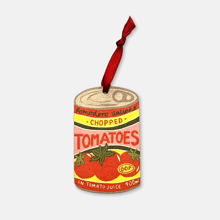 Chopped Tomatoes Wooden Christmas Decoration