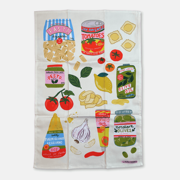 Food Ingredients Tea Towels