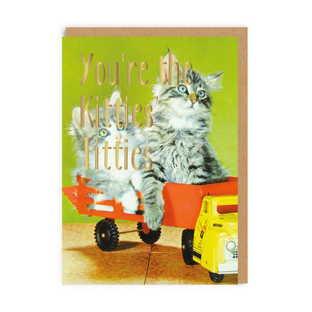 Kitties Titties Greetings Card