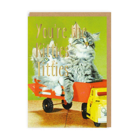 Kitties Titties Greetings Card