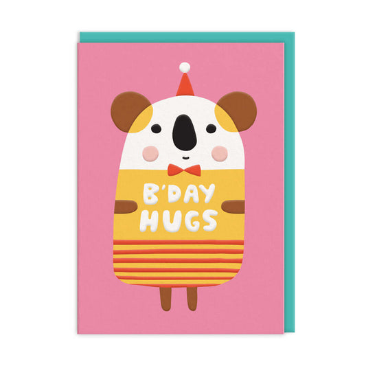 Koala Hugs Birthday Greetings Card