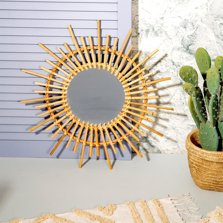 Starburst Rattan Mirror