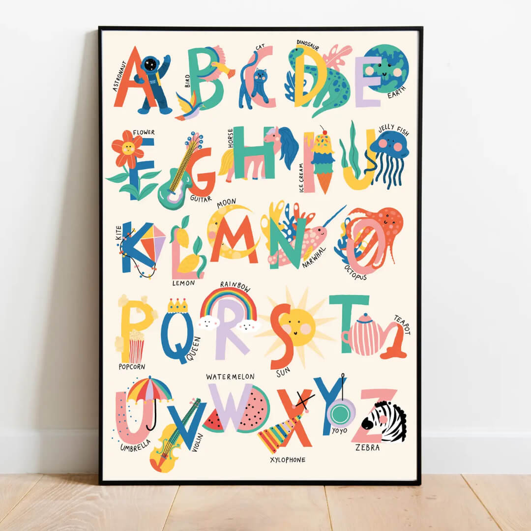 Children's Alphabet A3 Print