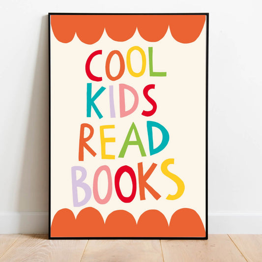 Cool Kids Read Books A3 Print