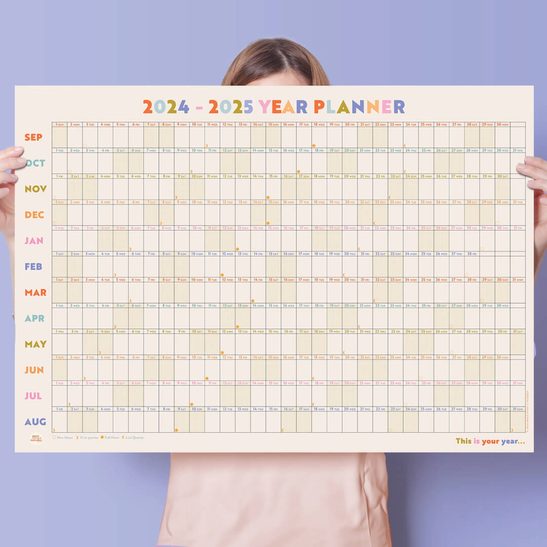 Academic 2024-2025 Wall Planner