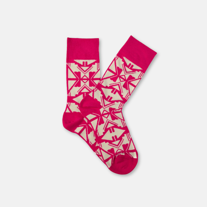 Afropop Pink Shaka Socks (M)