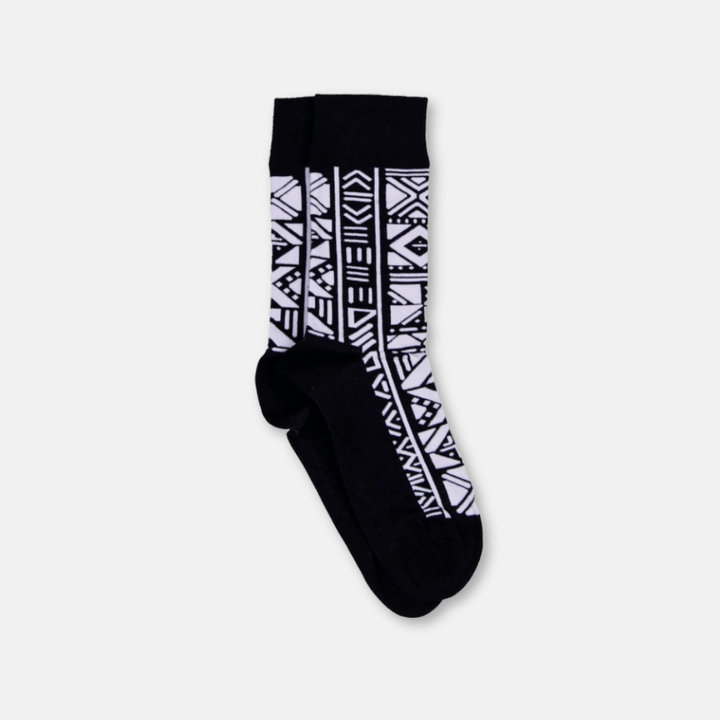 Afropop Socks Bogolan Black (M)
