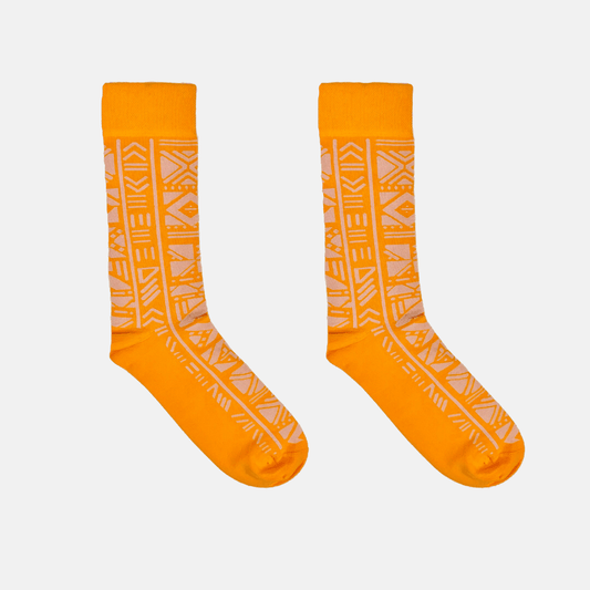 Afropop Socks Bogolan Orange (M/L)